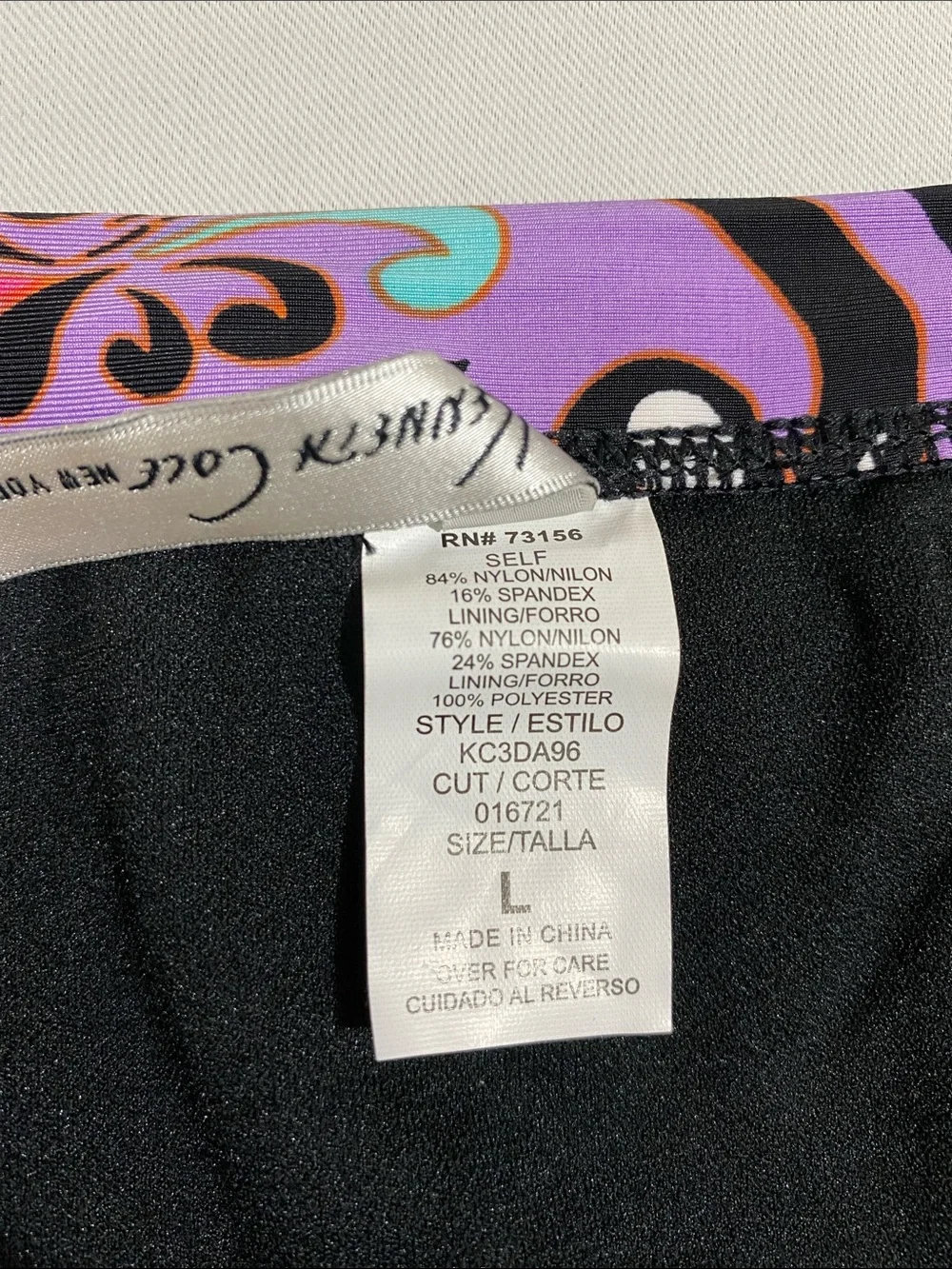 KENNETH COLE Banded Hipster Bikini Bottom Women's Size L